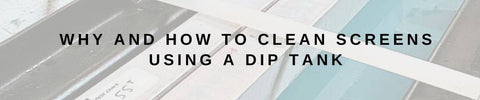 Using a dip tank to reclaim screens