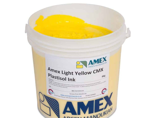 Amex Light Yellow CMX Plastisol Ink