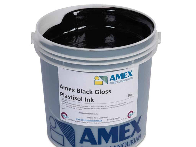 Amex Black Gloss Plastisol Ink 84