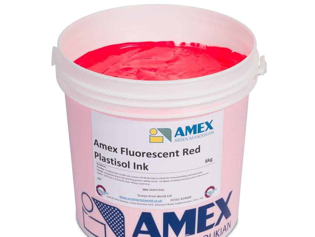 Amex Fluorescent Red Plastisol Ink