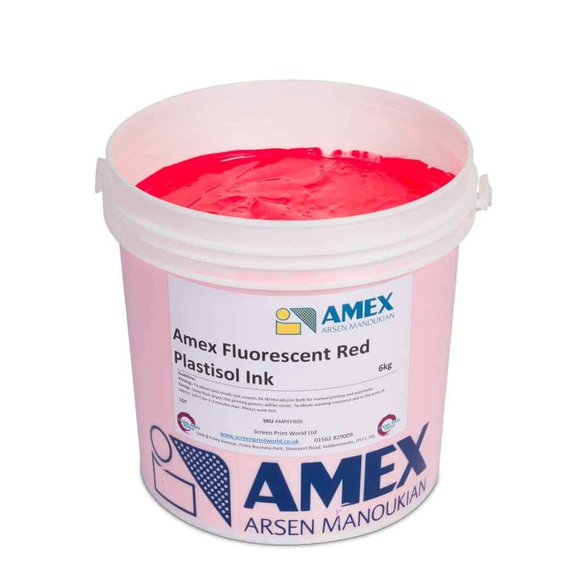 Amex Fluorescent Red Plastisol Ink