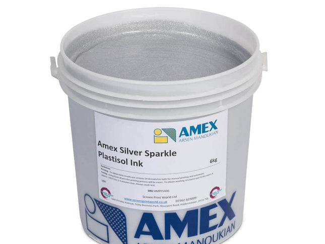 Amex Silver Sparkle Plastisol Ink