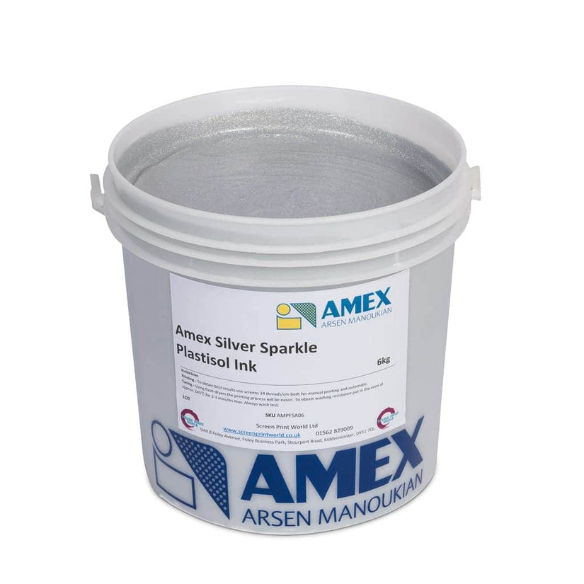 Amex Silver Sparkle Plastisol Ink