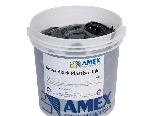 Amex Black Plastisol Ink 80
