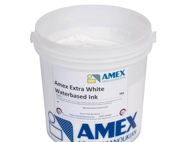 Amex Extra White Waterbased Ink 12