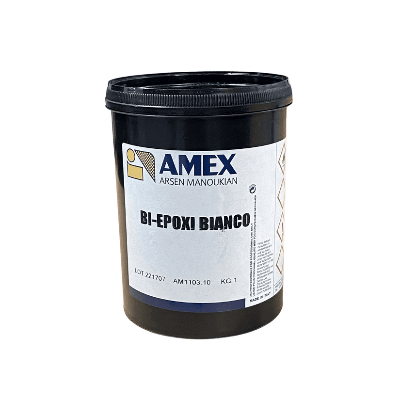 Amex Bi-Epoxy White Glass/Metal Ink 1KG