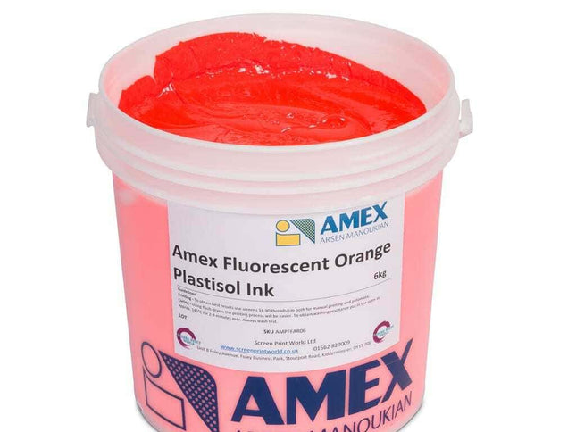 Amex Fluorescent Orange Plastisol Ink