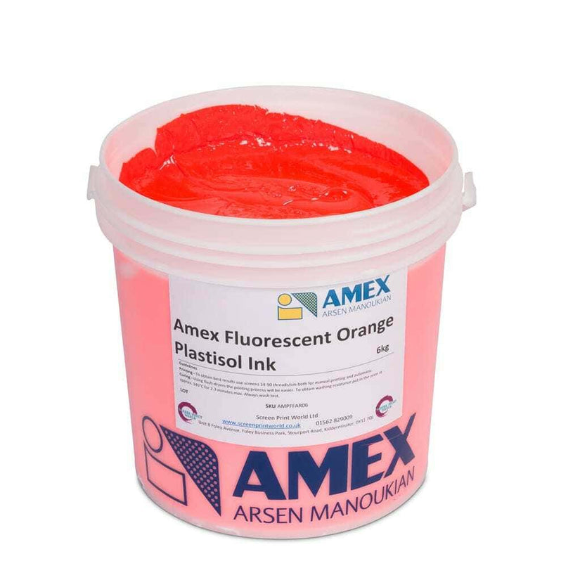Amex Fluorescent Orange Plastisol Ink