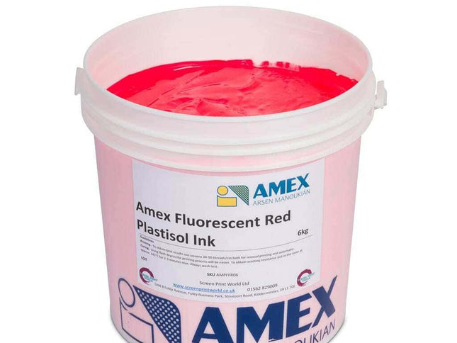 Amex Fluorescent Red Plastisol Ink
