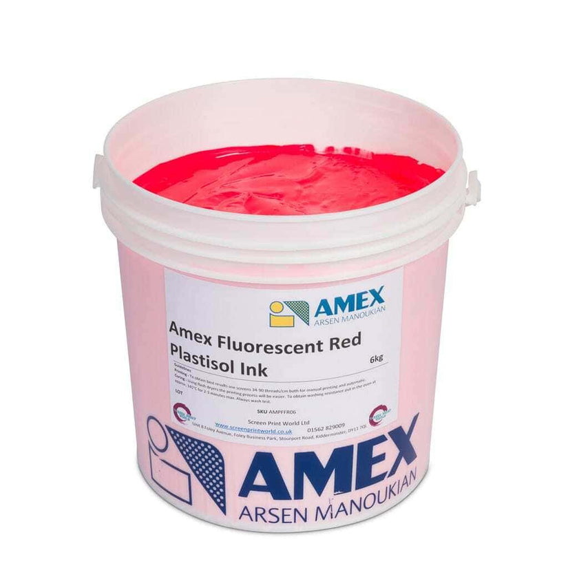 Amex Fluorescent Red Plastisol Ink