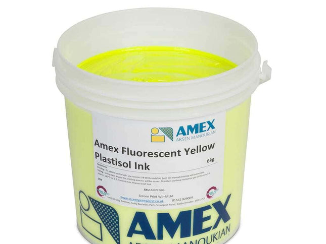Amex Fluorescent Yellow Plastisol Ink