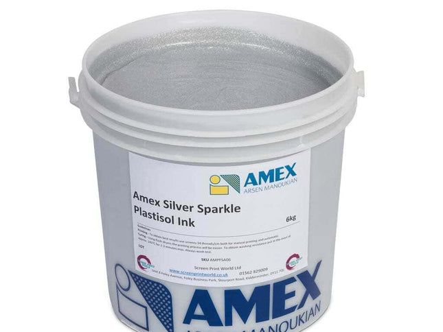 Amex Silver Sparkle Plastisol Ink