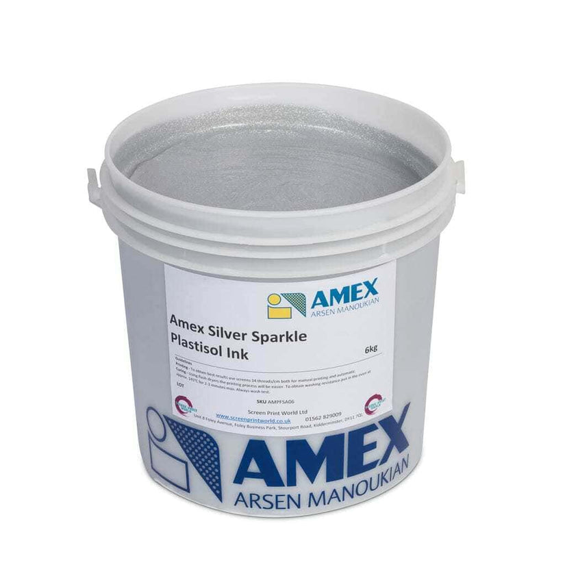 Amex Silver Sparkle Plastisol Ink