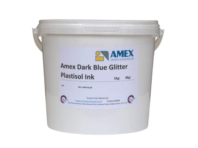Amex Dark Blue Glitter Plastisol Ink