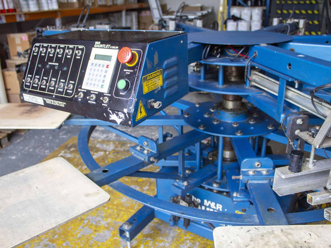 Used M&R Gauntlet 6 Colour 8 Station Automatic Press
