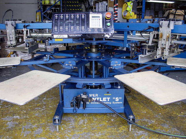 Used M&R Gauntlet 6 Colour 8 Station Automatic Press
