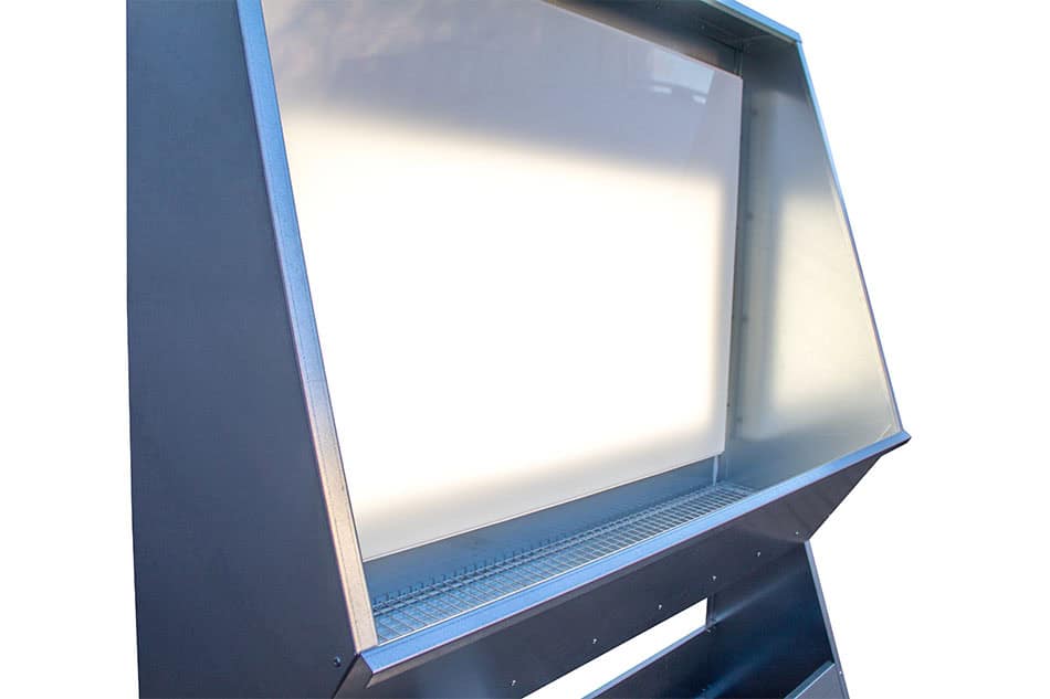 Screen Printing Washout Booth with Back Light - 1.5m