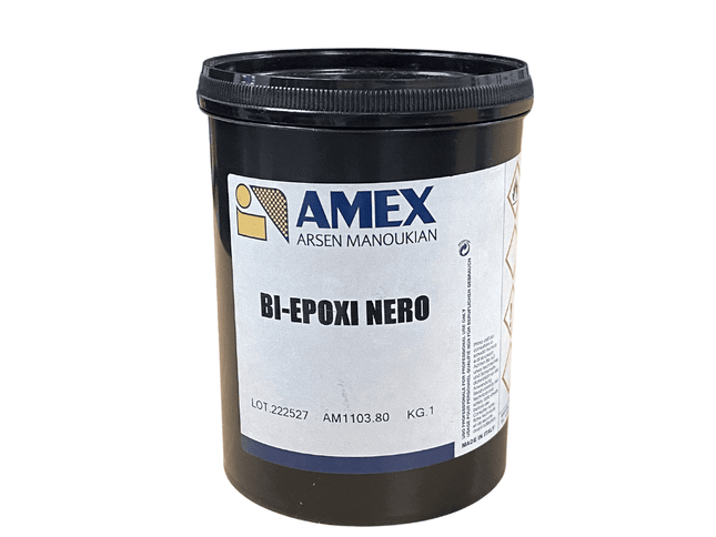 Amex Black Bi-Epoxy Glass/Metal Ink 1KG