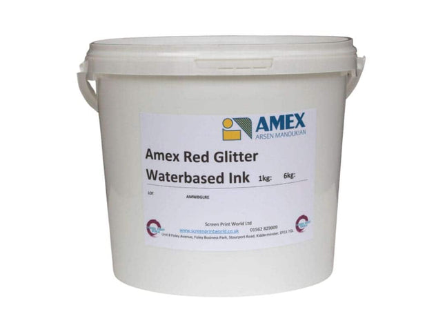 Amex Red Glitter Waterbased Ink