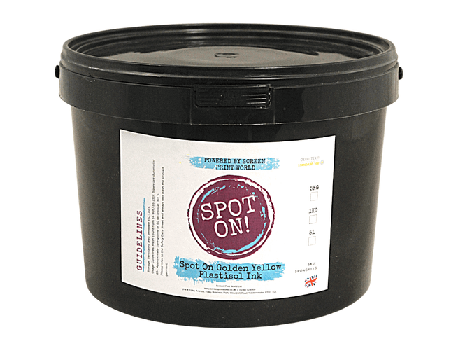 Spot On Golden Yellow Plastisol Ink - Approx. Pantone colour-1235c