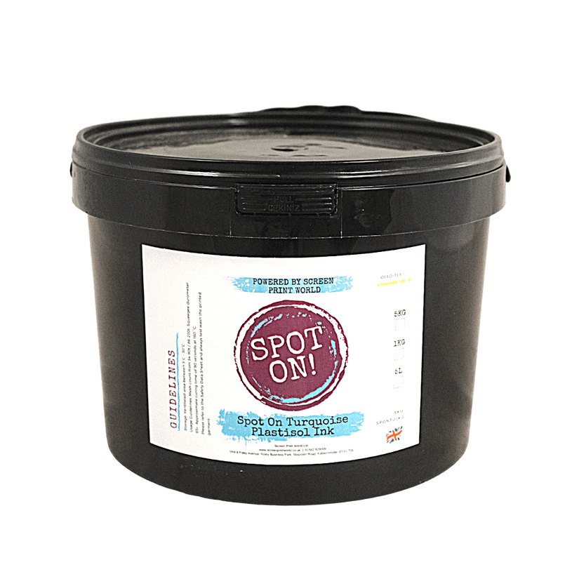 Spot On Turquoise Plastisol Ink - Approx. Pantone colour- 3272c