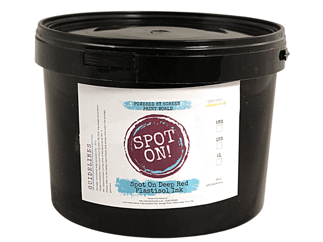 Spot On Deep Red Plastisol Ink-  Approx. Pantone colour-200c