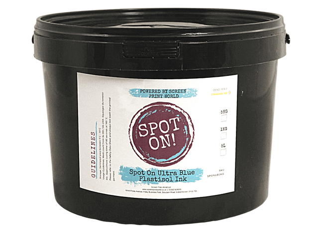 Spot On Ultra Blue Plastisol Ink - Approx. Pantone colour-286c