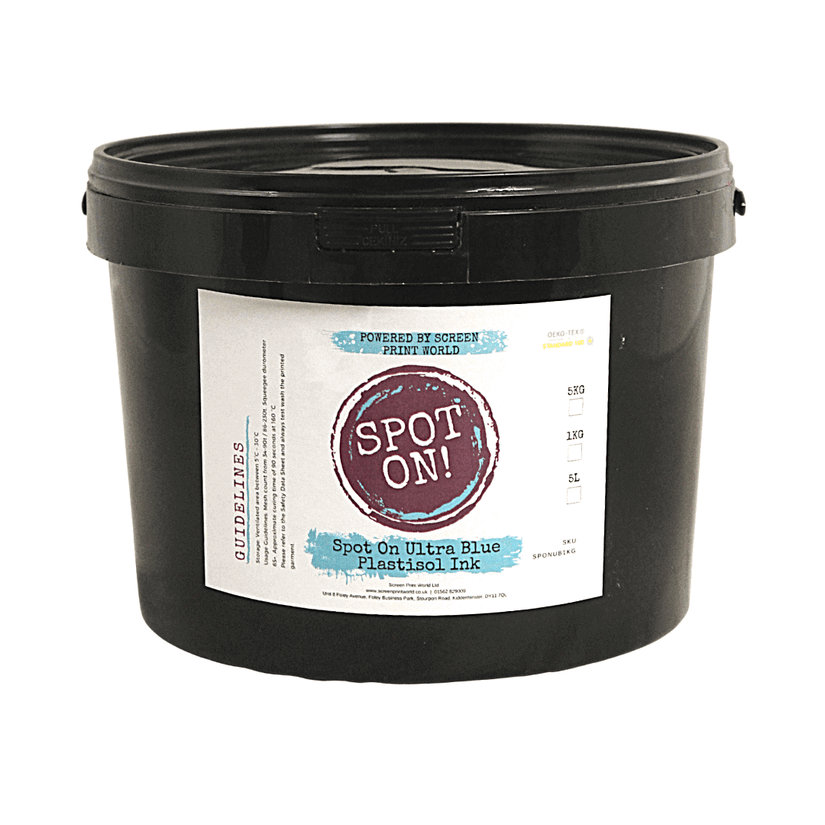 Spot On Ultra Blue Plastisol Ink - Approx. Pantone colour-286c