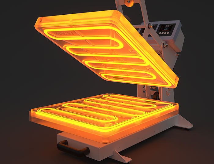 OtterPro Top & Bottom Heat Dual Control Heat Press - 40x50cm