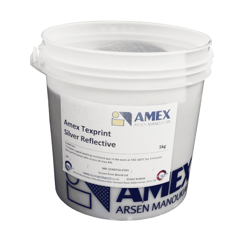 Amex Texprint Reflective Silver Waterbased Ink