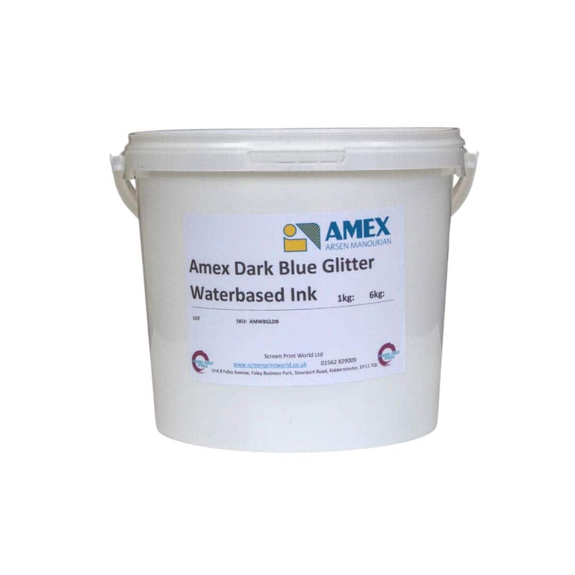 Amex Dark Blue Glitter Waterbased Ink
