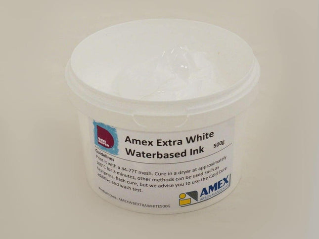 Amex Extra White Waterbased Ink 12