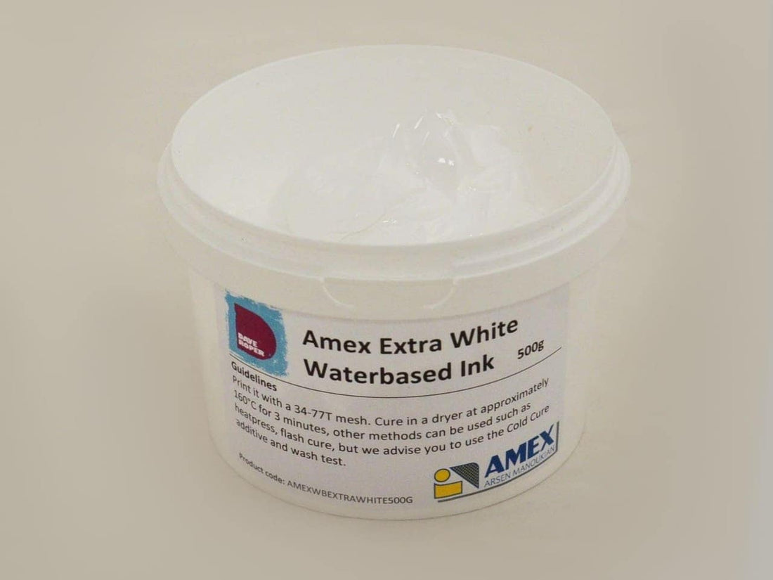 Amex Extra White Waterbased Ink 12