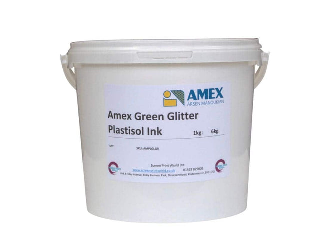 Amex Green Glitter Plastisol Ink