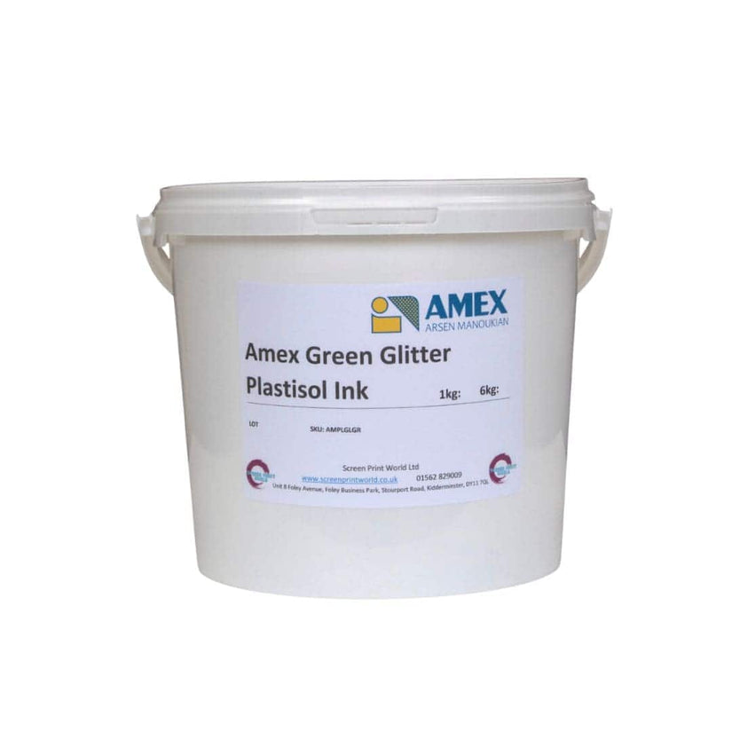 Amex Green Glitter Plastisol Ink