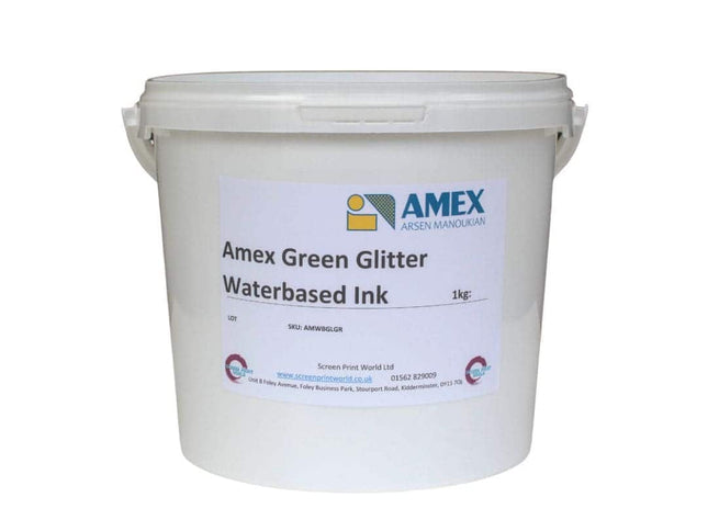 Amex Green Glitter Waterbased Ink