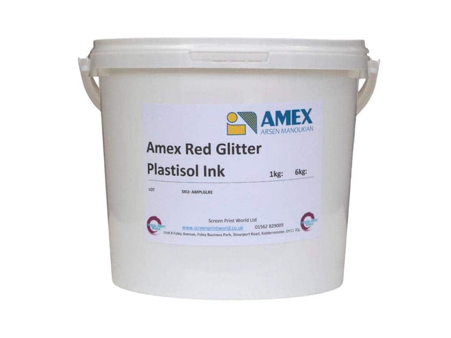 Amex Red Glitter Plastisol Ink