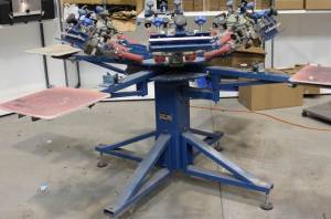 M&R Sidewinder 6 Colour 4 station Manual Press