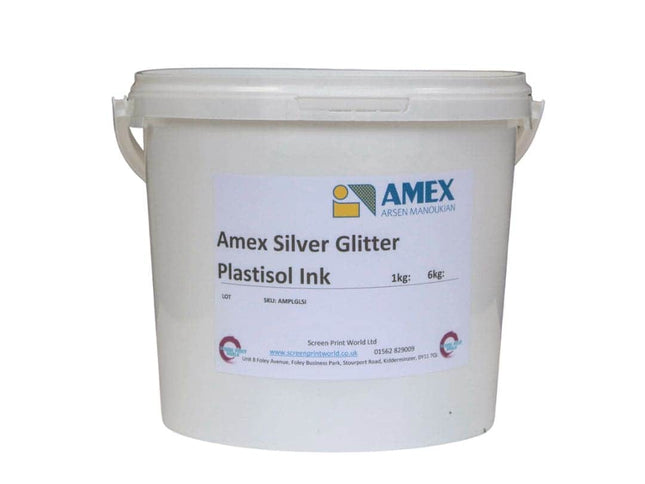 Amex Silver Glitter Plastisol Ink