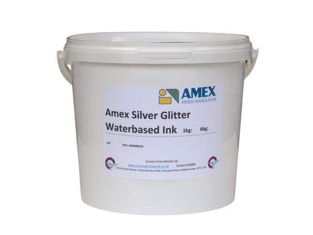 Amex Silver Glitter Waterbased Ink