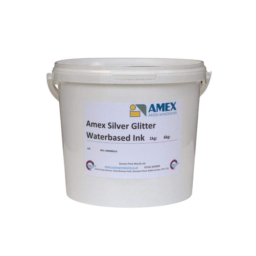 Amex Silver Glitter Waterbased Ink