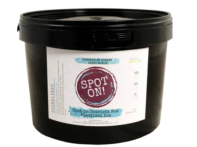 Spot On Scarlet Red Plastisol Ink -  Approx. Pantone colour-032c