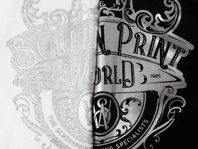 Spot On Vintage Silver Plastisol Ink - Approx. Pantone colour-877c