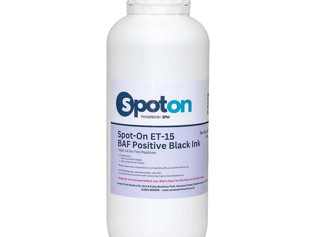 Spot On ET-15 BAF Positive Black for Inkjet Film Printers