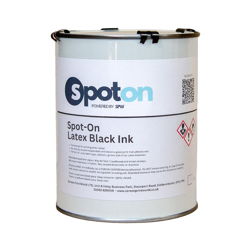 Spot On Rubber and Latex Black Ink 1kg