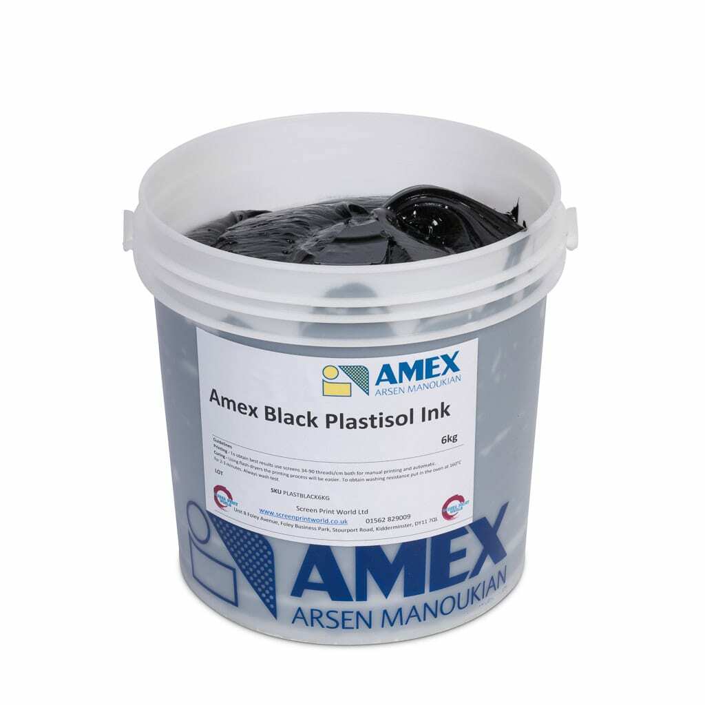 Amex Black Plastisol Ink 80 - Screen Print World