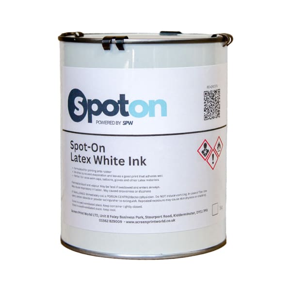 Spot On Rubber and Latex White Ink