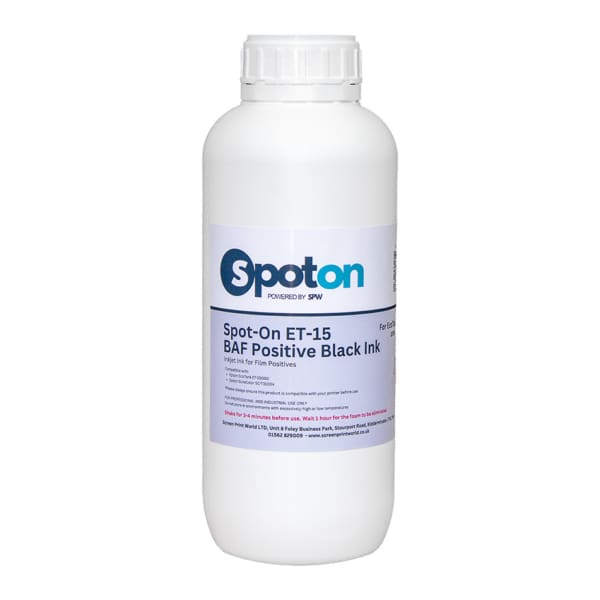 Spot On ET-15 BAF Positive Black for Inkjet Film Printers