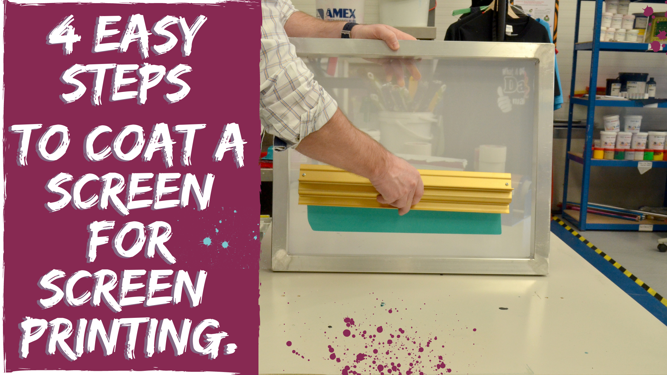 coating a screen with a squeegee - Screen the World